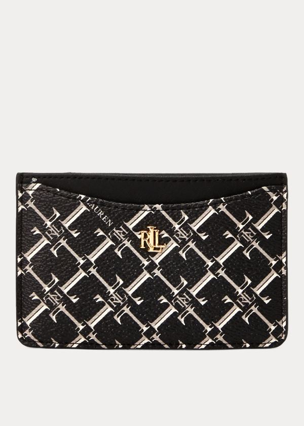 Porta Tarjetas Ralph Lauren Mujer Negros / Blancos - Heritage - QVIKX1376